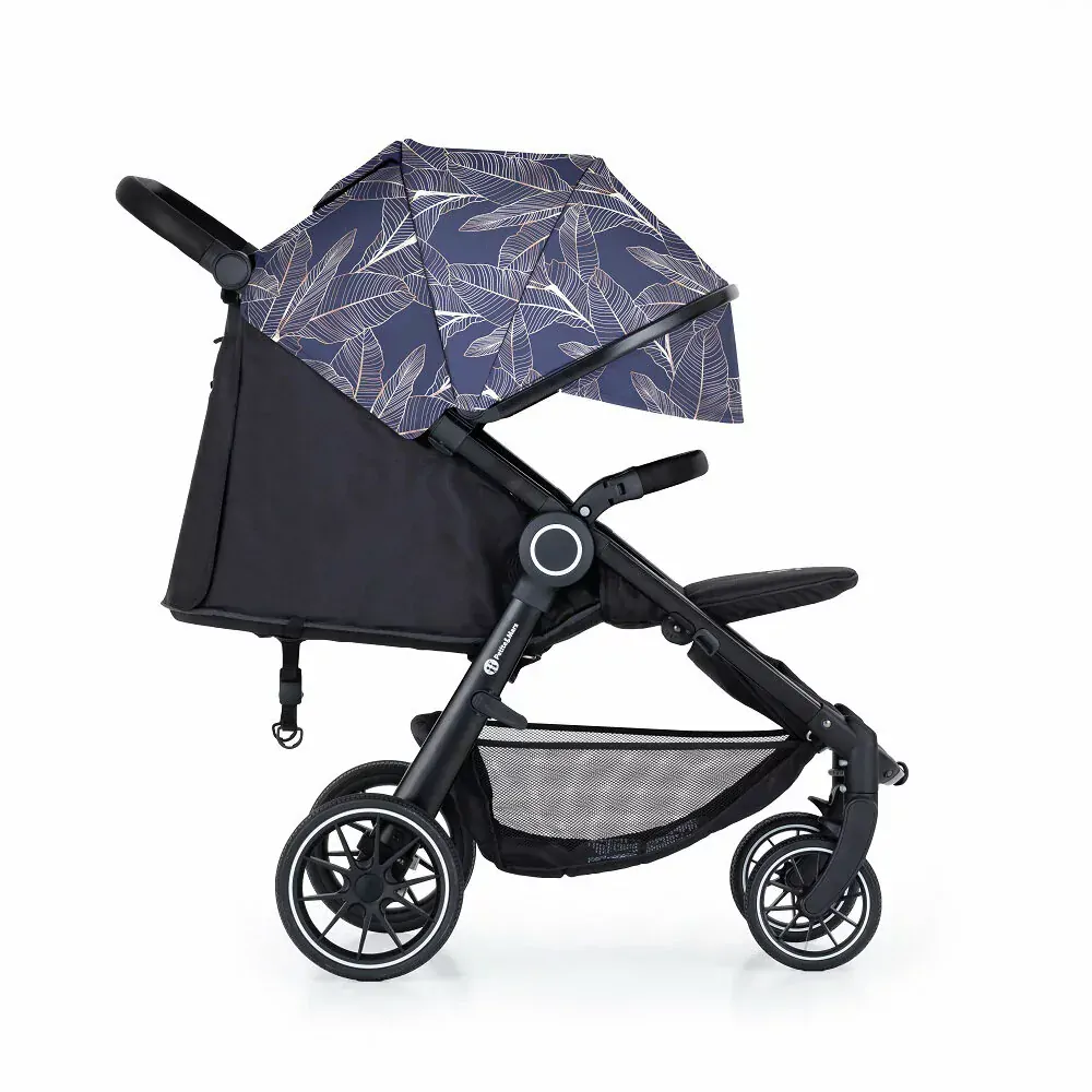 PETITE&MARS Kočárek Street+ RWS Black + Stříška Limited 100 Palmtree