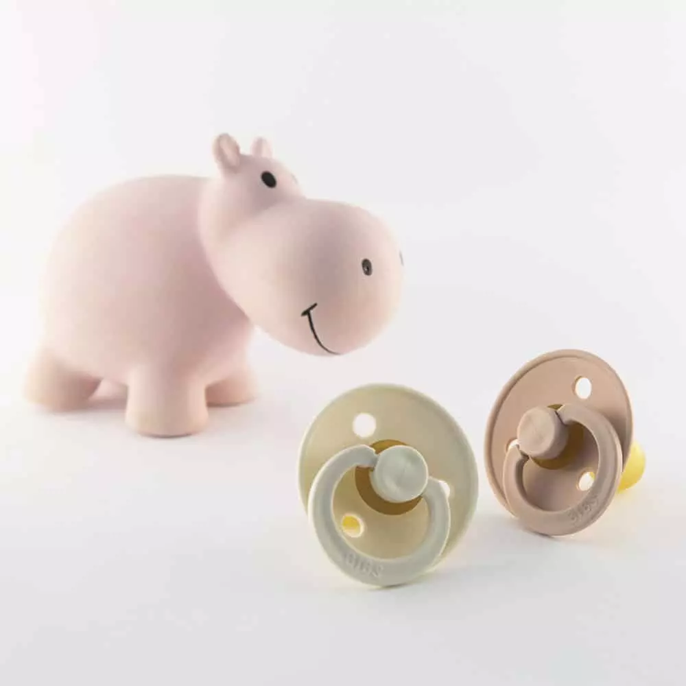 BIBS Colour dudlíky z přírodního kaučuku 2ks  velikost 1 (0-6měs) Fossil Grey/Mauve