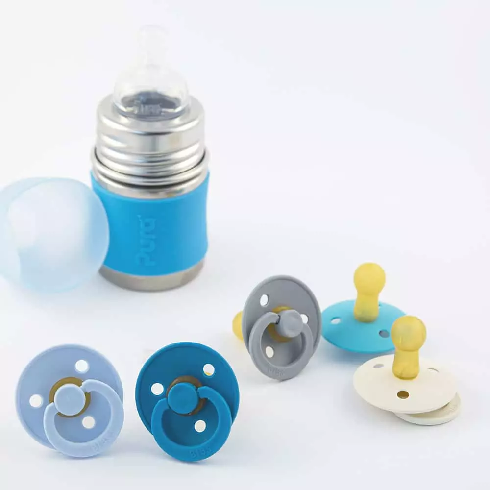 BIBS Colour dudlíky z přírodního kaučuku 2ks  velikost 1 (0-6měs) Fossil Grey/Mauve