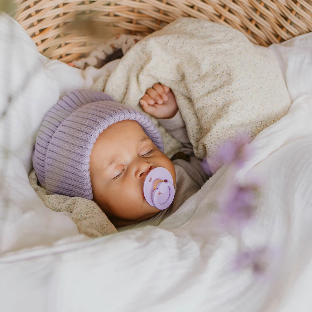 BIBS Colour dudlíky z přírodního kaučuku 2ks  velikost 1 (0-6měs) Fossil Grey/Mauve