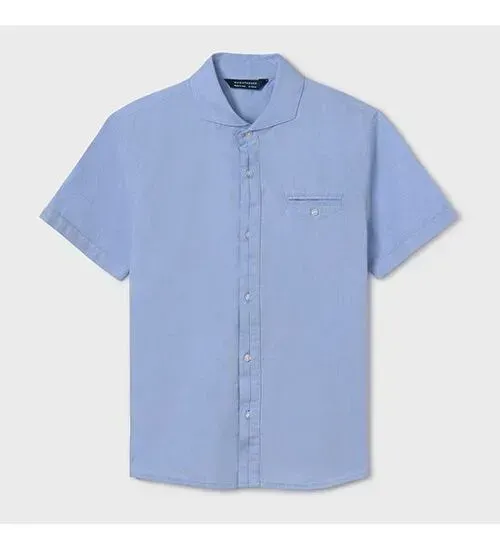 Chlapecká košile s krátkým rukávem Mayoral 6116-32 bílá velikost 140