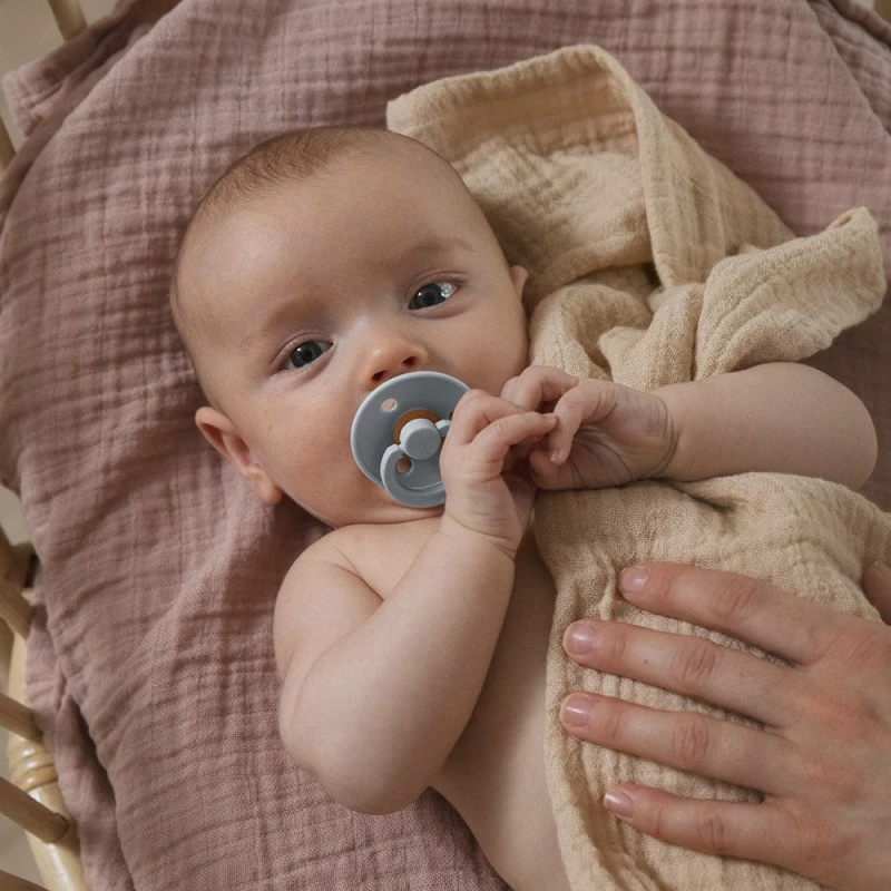 BIBS Colour dudlíky z přírodního kaučuku 2ks  velikost 1 (0-6měs) Vanila/Mustard