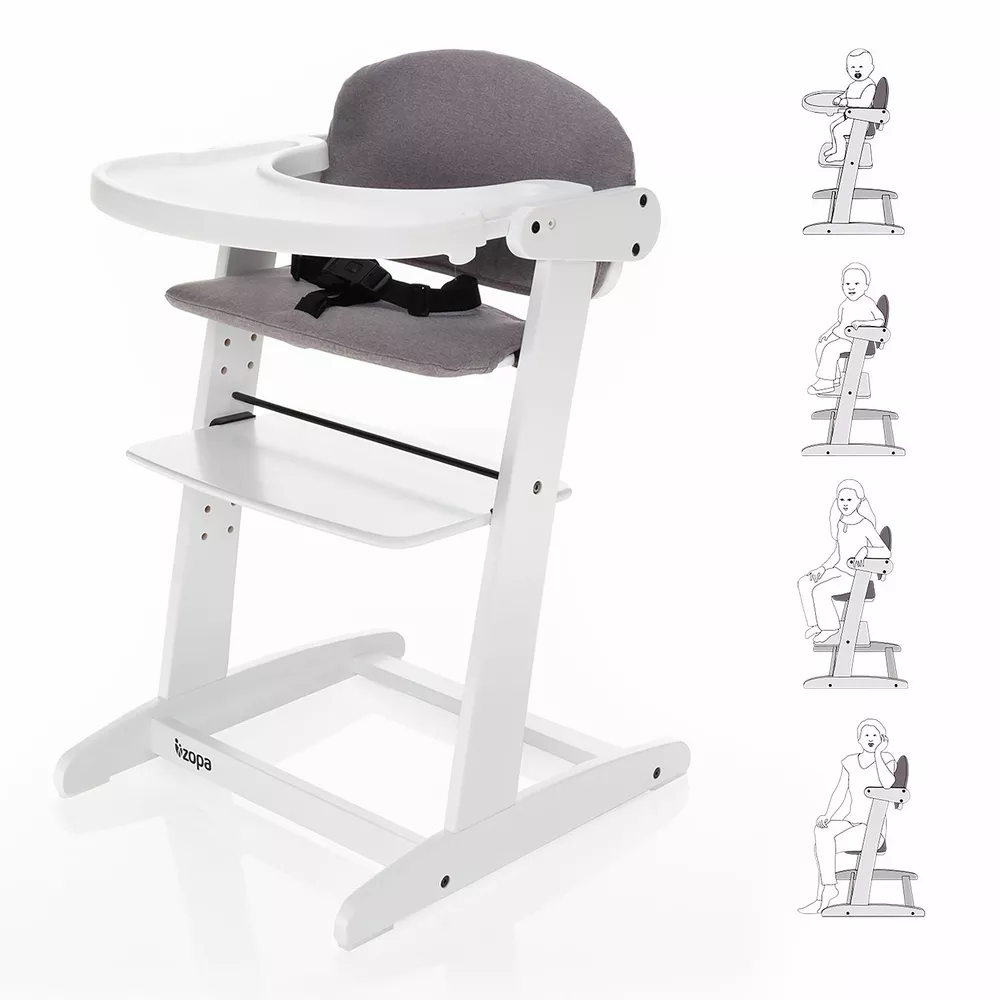 ZOPA Grow-up rostoucí židlička White/Grey