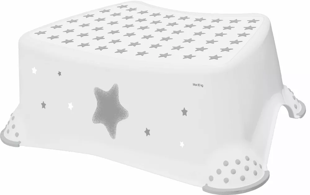 KEEEPER Stupínek k WC/umyvadlu protiskluzový Stars bílý