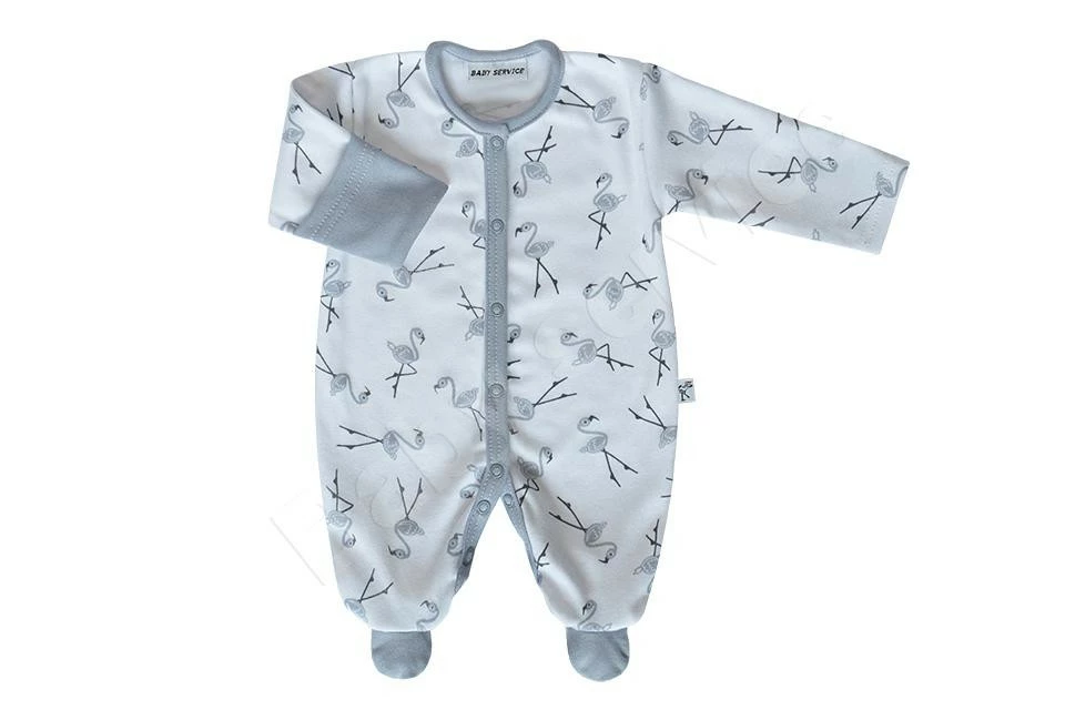 Bavlněný overal Baby Service Plameňáci velikost 68