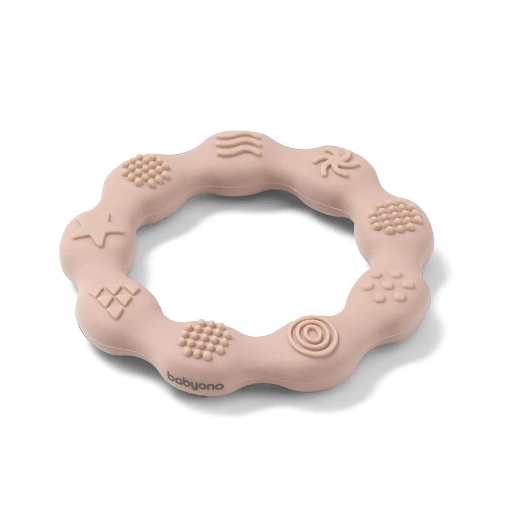 Silikonové kousátko Babyono Ring 825-04 Béžové