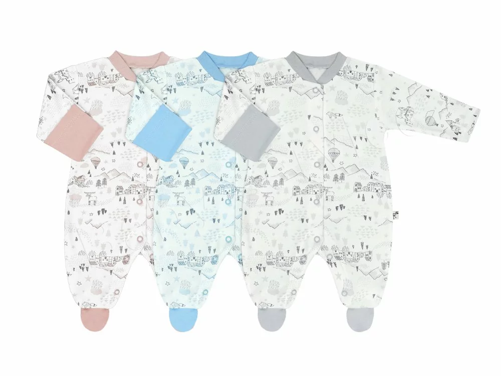 Bavlněný overal Městečko Baby Service šedá velikost 68