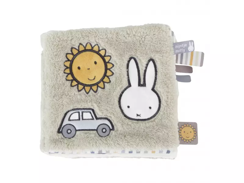 Little Dutch Textilní knížka s aktivitami králíček Miffy Fluffy Green