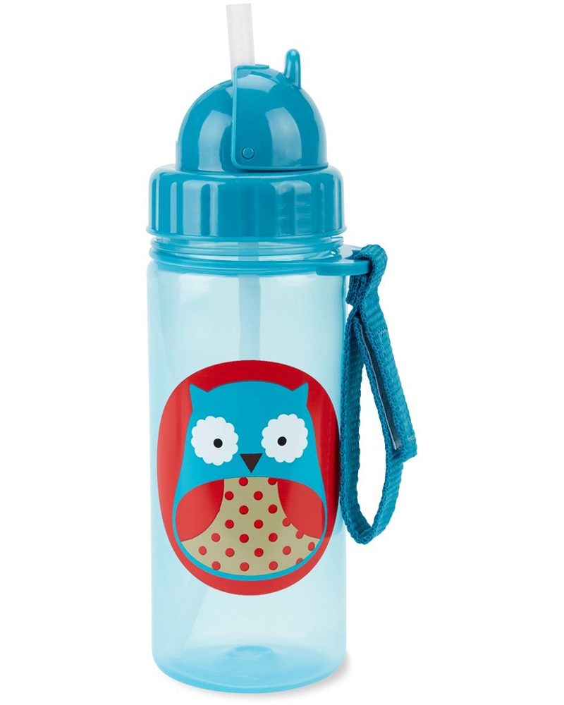 SKIP HOP Zoo Hrnek s brčkem PP bez PVC a BPA Sovička 12m+