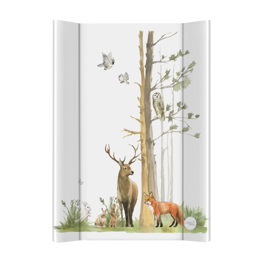 CEBA Podložka přebalovací 2-hranná s pevnou deskou 50 x 70 cm Basic Woodland