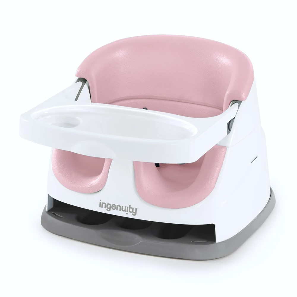 INGENUITY Podsedák na jídelní židli 2v1 Baby Base Peony 6 m+, do 22 kg