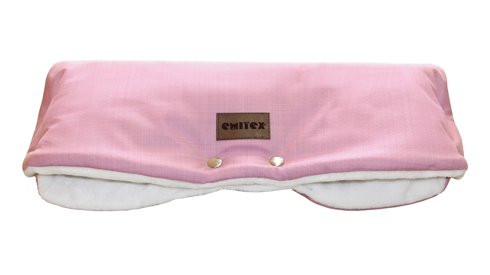 Emitex Rukávník na kočárek Premium Soft Starorůžová