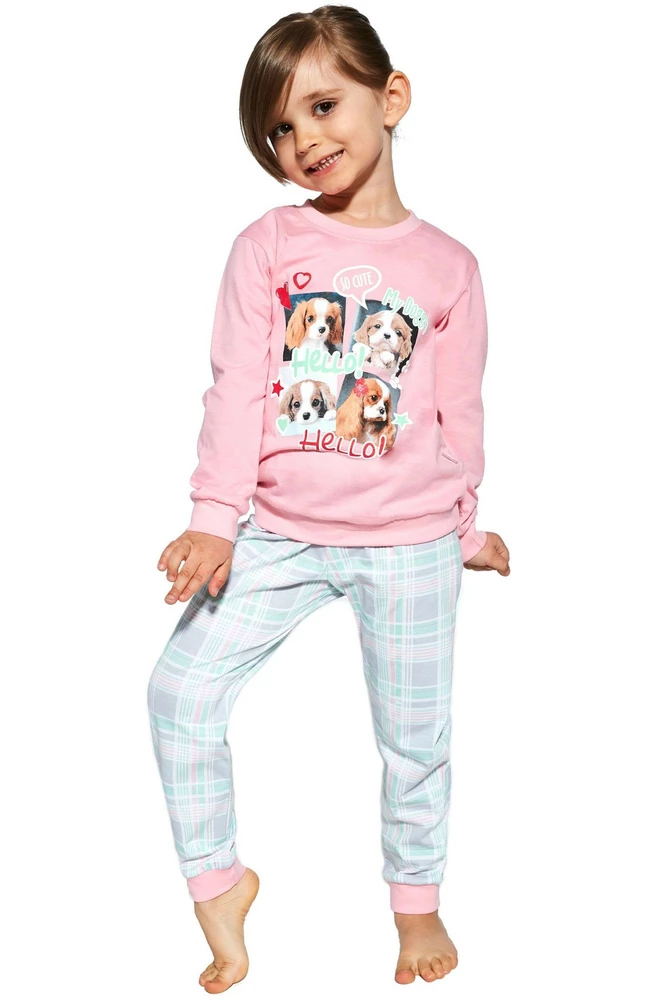 Dívčí pyžamo Cornette Kids My Doggy 594/167 velikost 86/92