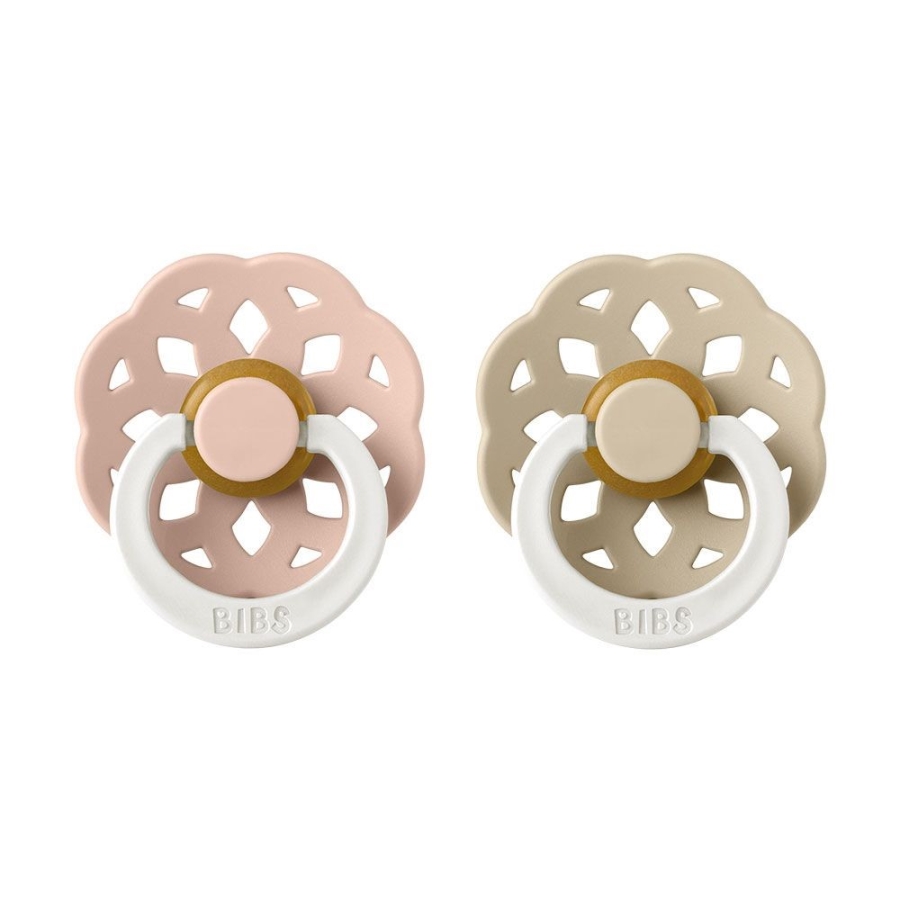 BIBS Boheme dudlíky z přírodního kaučuku 2ks velikost 1 (0-6měs) Noční Blush/Noční Vanilla