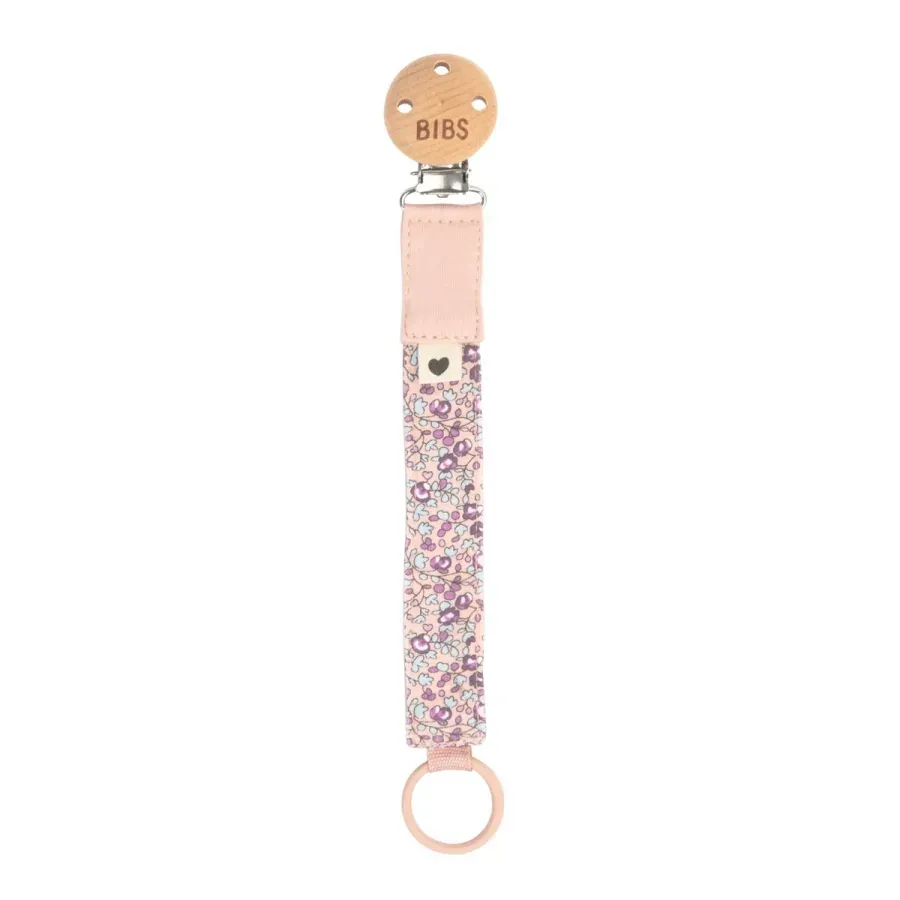 BIBS Liberty Klip na dudlík z Bio bavlny Blush