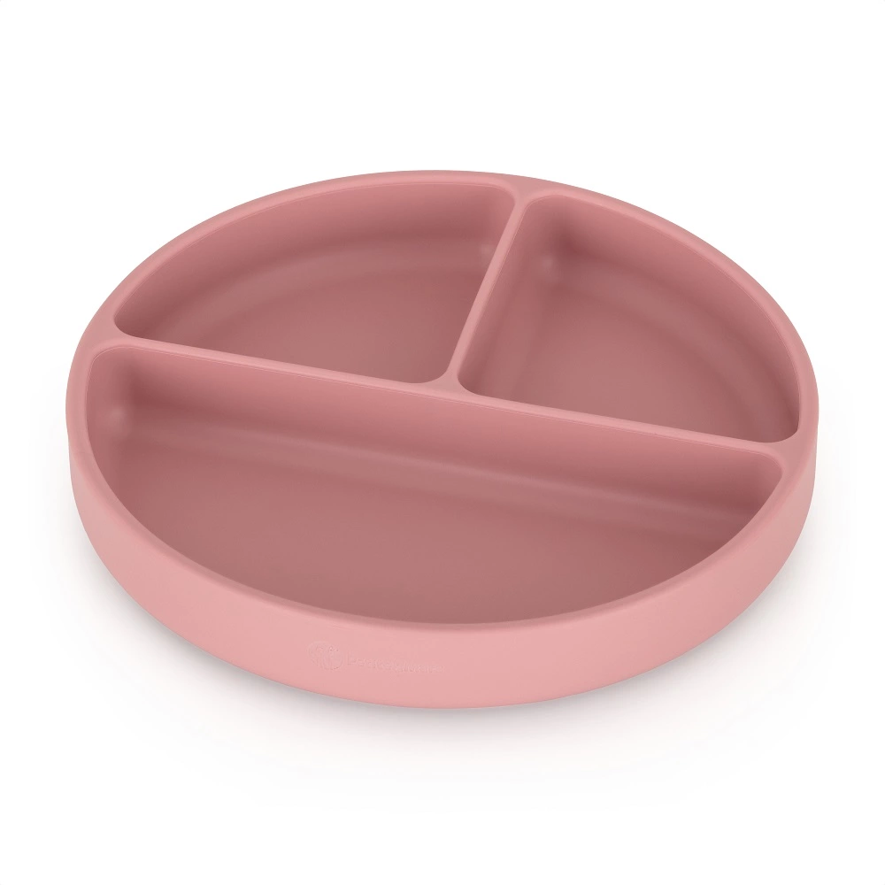 PETITE&MARS Talířek silikonový dělící kulatý Take&Match Dusty Rose 6m+