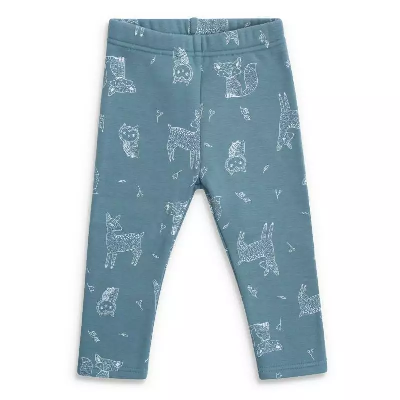 Dívčí zateplené legíny Topo in Fashion světle zelené se zvířátky velikost 116