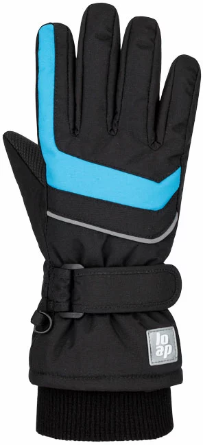 Dětské prstové rukavice Loap Rumba Black-Blue velikost 8