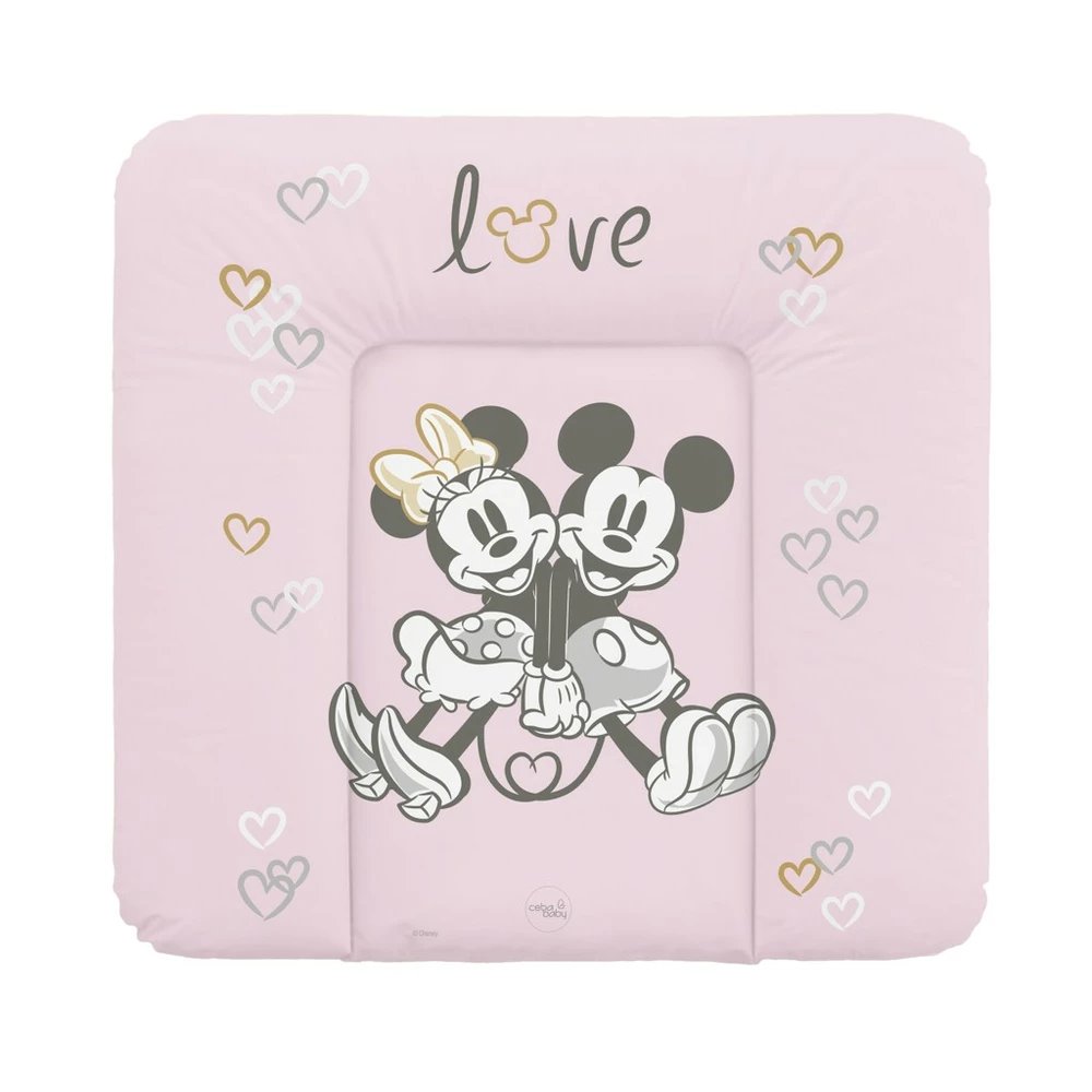 CEBA Podložka přebalovací měkká na komodu (75x72) Disney Minnie & Mickey Pink