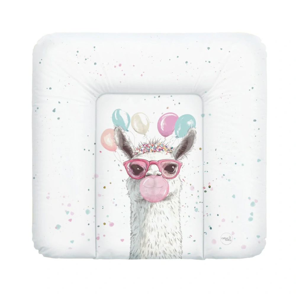 CEBA Podložka přebalovací na komodu měkká (75x72) Basic Crazy Lama