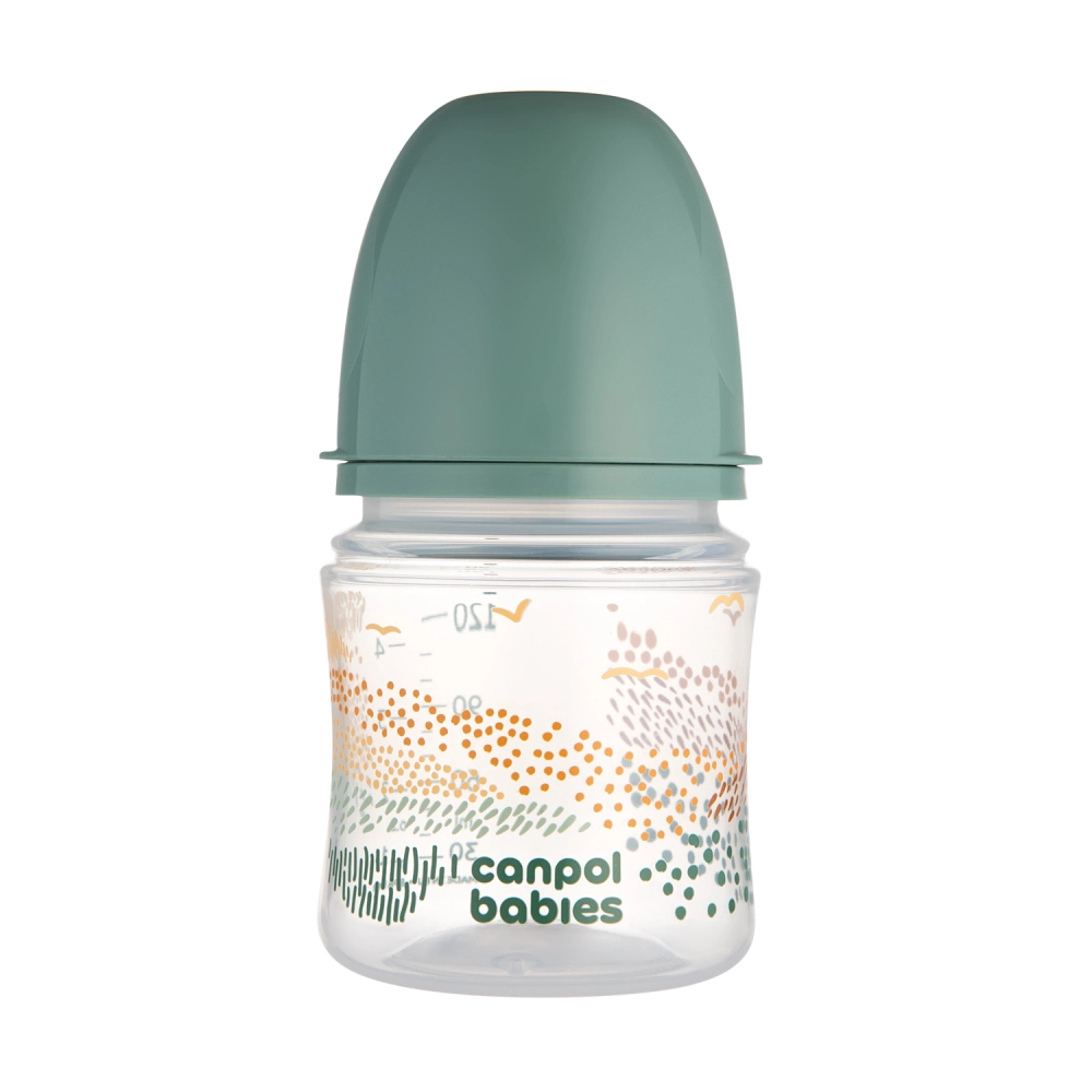 Canpol babies Antikoliková lahev EasyStart MOUNTAINS 120ml zelená
