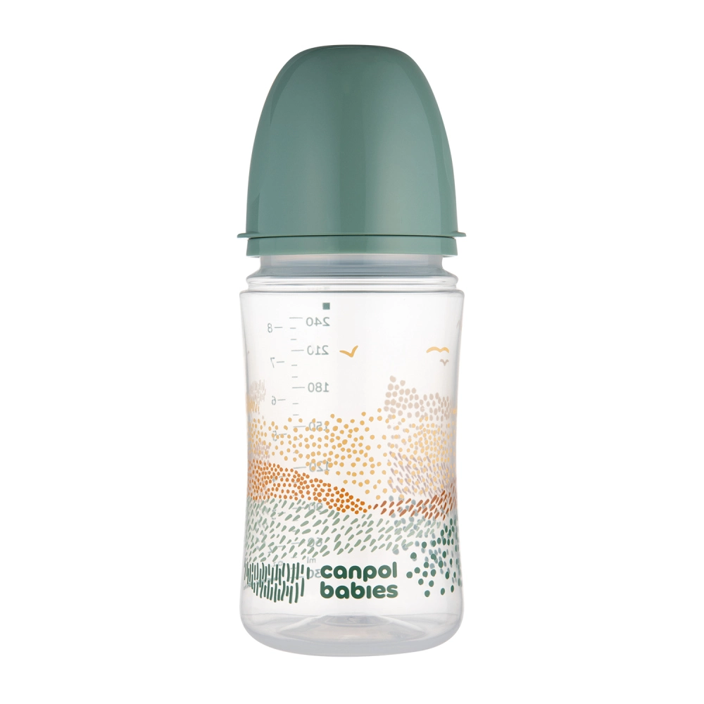 Canpol babies Antikoliková lahev EasyStart MOUNTAINS 240ml zelená