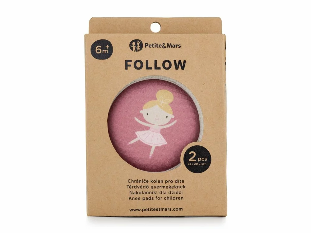 PETITE&MARS Chrániče kolen elastické na lezení Follow Dusty Rose