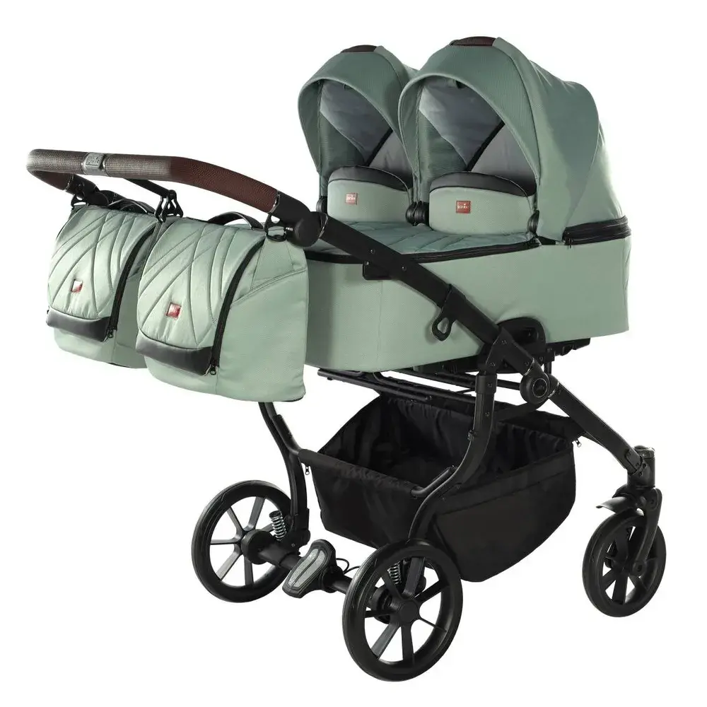 Kočárek pro dvojčata Jasmine Duo Life 01 Green