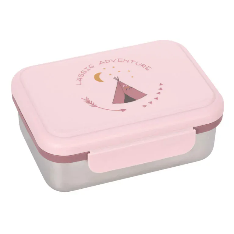 Krabička na svačinu Lässig Lunchbox Stainless steel Adventure tipi