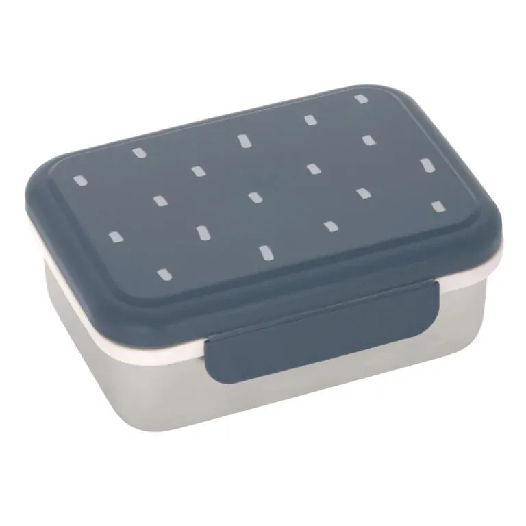 Krabička na svačinu Lässig Lunchbox Stainless steel Happy Prints midnight blue