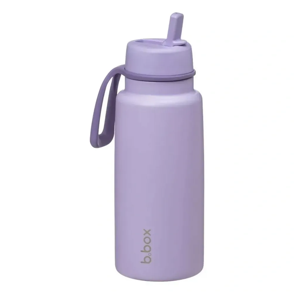 b.box Nerezová termolahev s brčkem 1L - Lilac Love