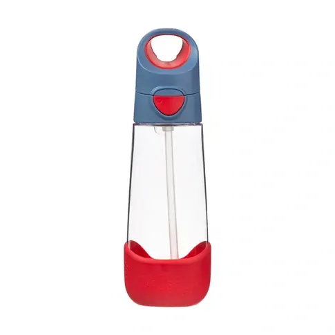 b.box Lahev na pití s brčkem 600 ml - Blue/blaze
