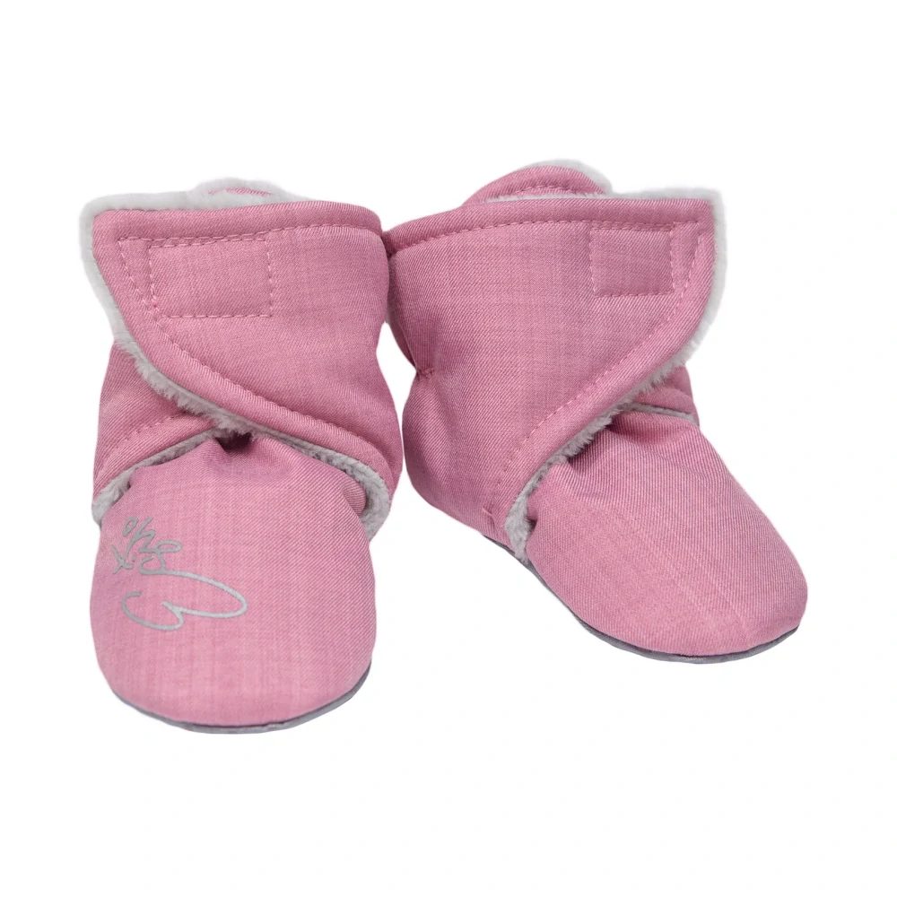 ESITO Capáčky barefoot Softshell Lamb Antigue Pink velikost 2 - délka stélky 12cm