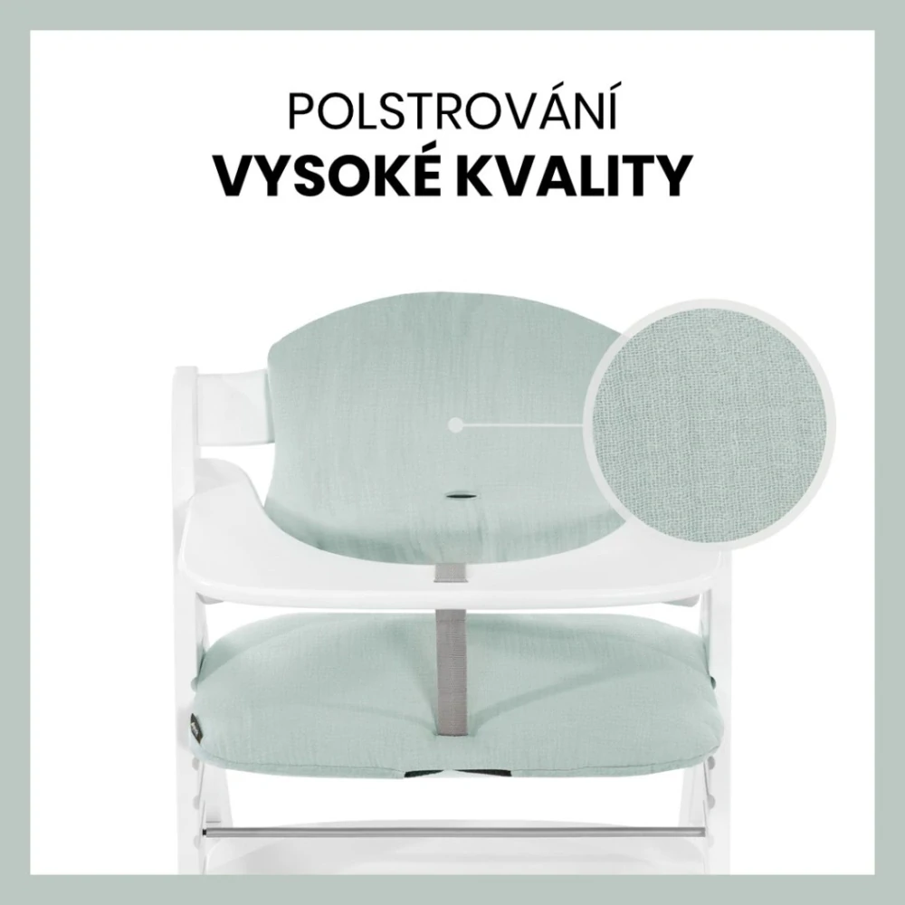 Hauck Polstrování Select na židličky Alpha+,Beta+ a Arketa, Muslin, Mint