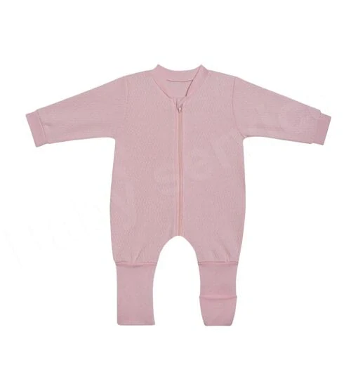 Rostoucí overal jednobarevný Vlnky růžový Baby Service velikost 74