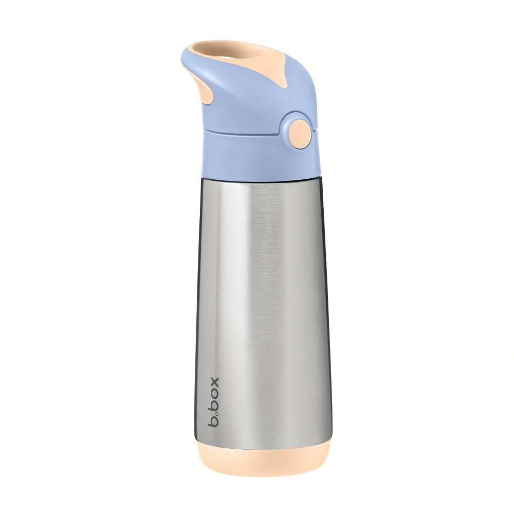 b.box Termoska na pití s brčkem 500 ml Broskvová