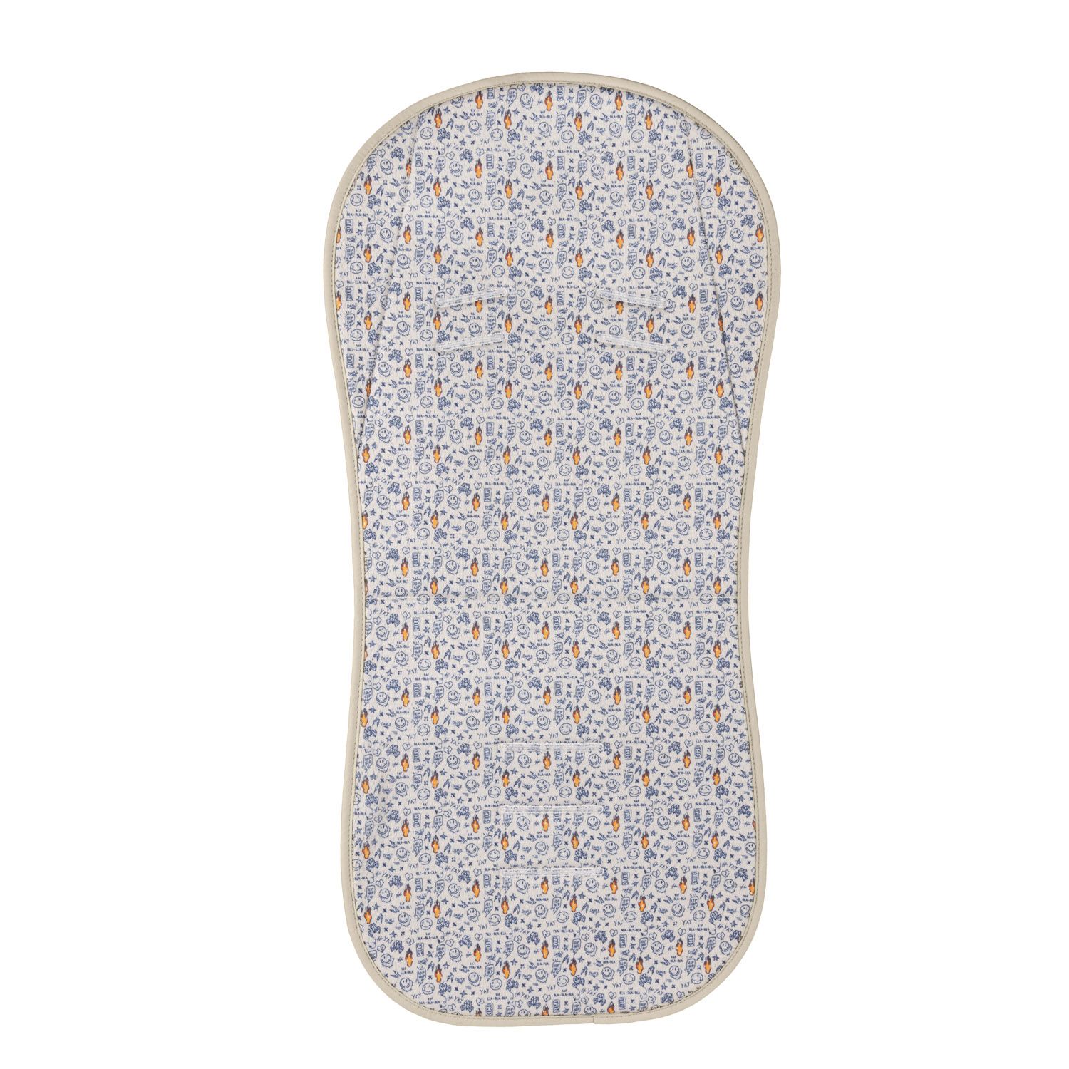 Podložka do kočárku prodyšná Breeze Emoji Beige