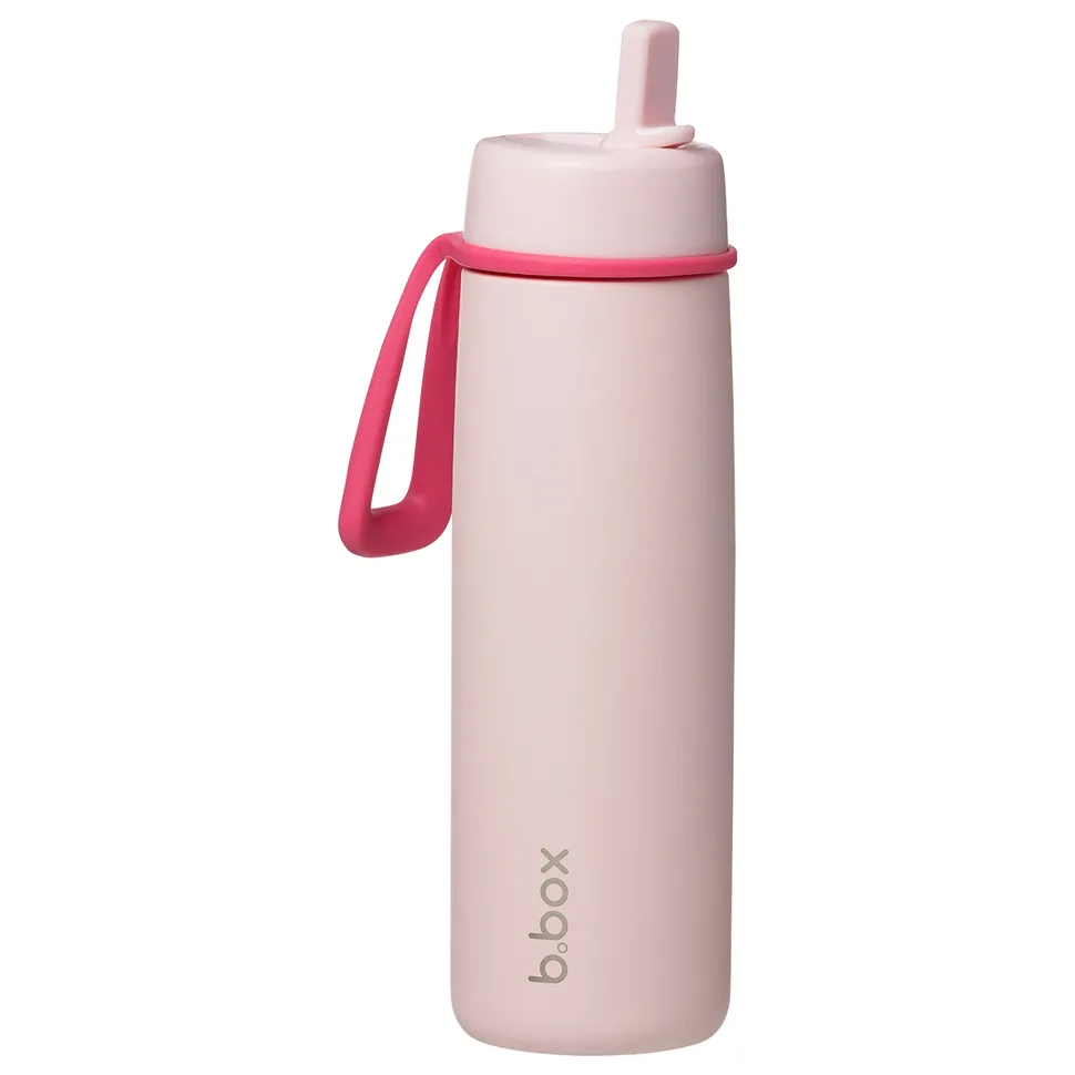 b.box Nerezová termolahev s brčkem 690 ml - Pink Paradise