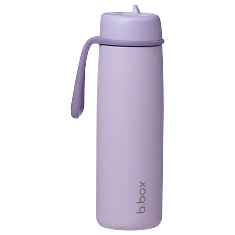 b.box Nerezová termolahev s brčkem 690 ml - Lilac Love