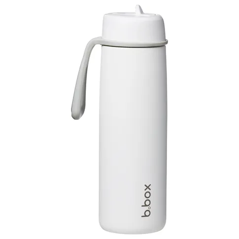 b.box Nerezová termolahev s brčkem 690 ml - White Out