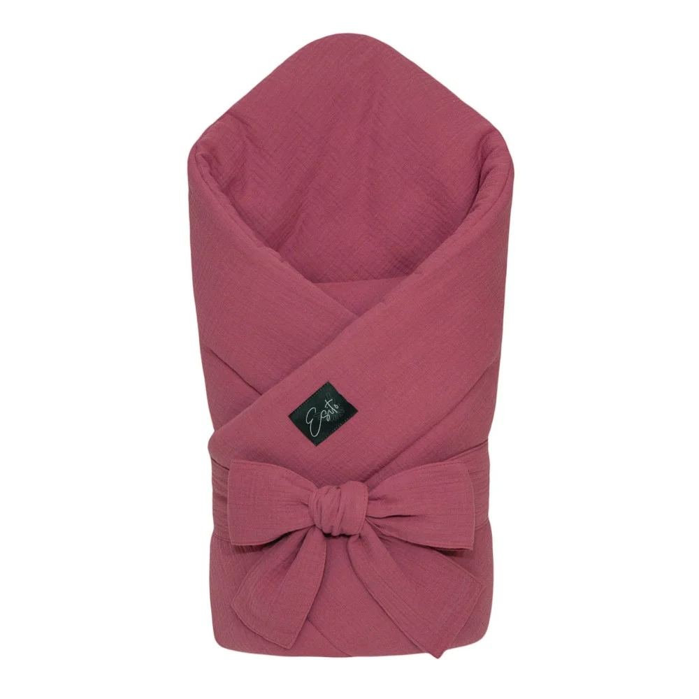 Mušelínová zavinovačka pro miminko Ruby red 85x85 cm
