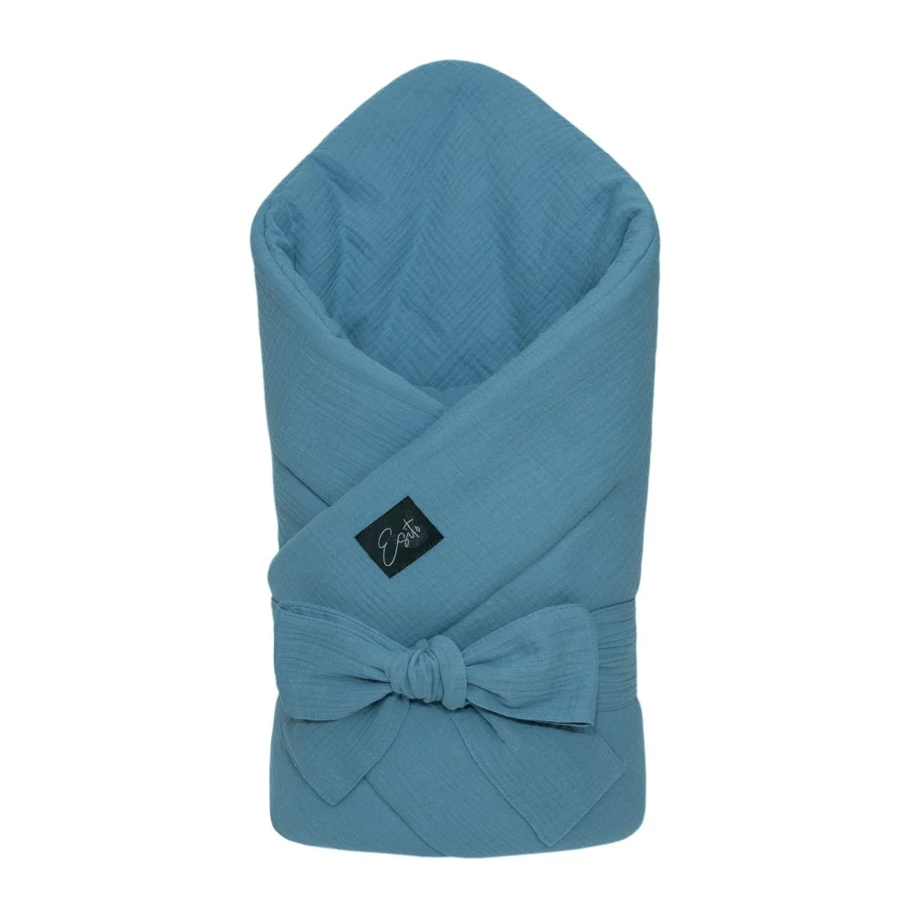 Mušelínová zavinovačka pro miminko Denim blue 85x85 cm