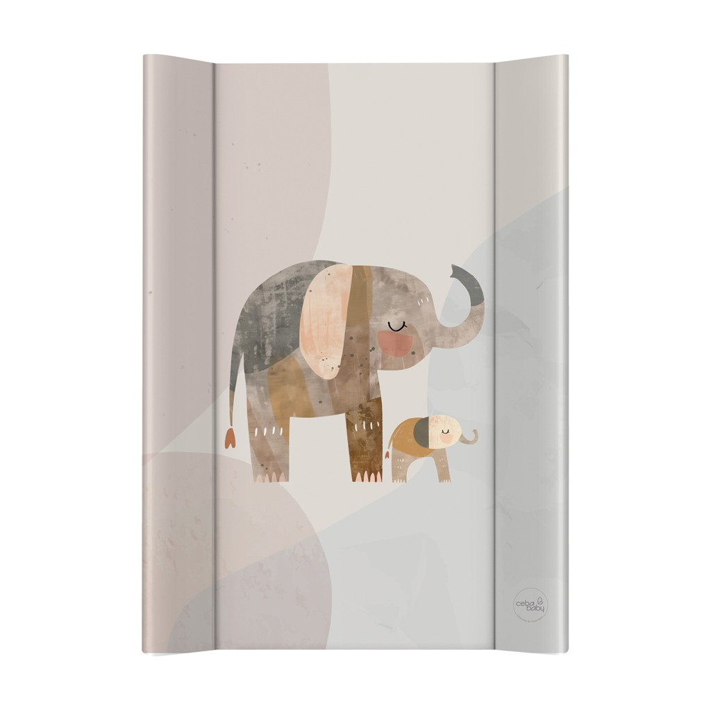 CEBA Podložka přebalovací 2-hranná měkká (50x70) Basic Elephant Family