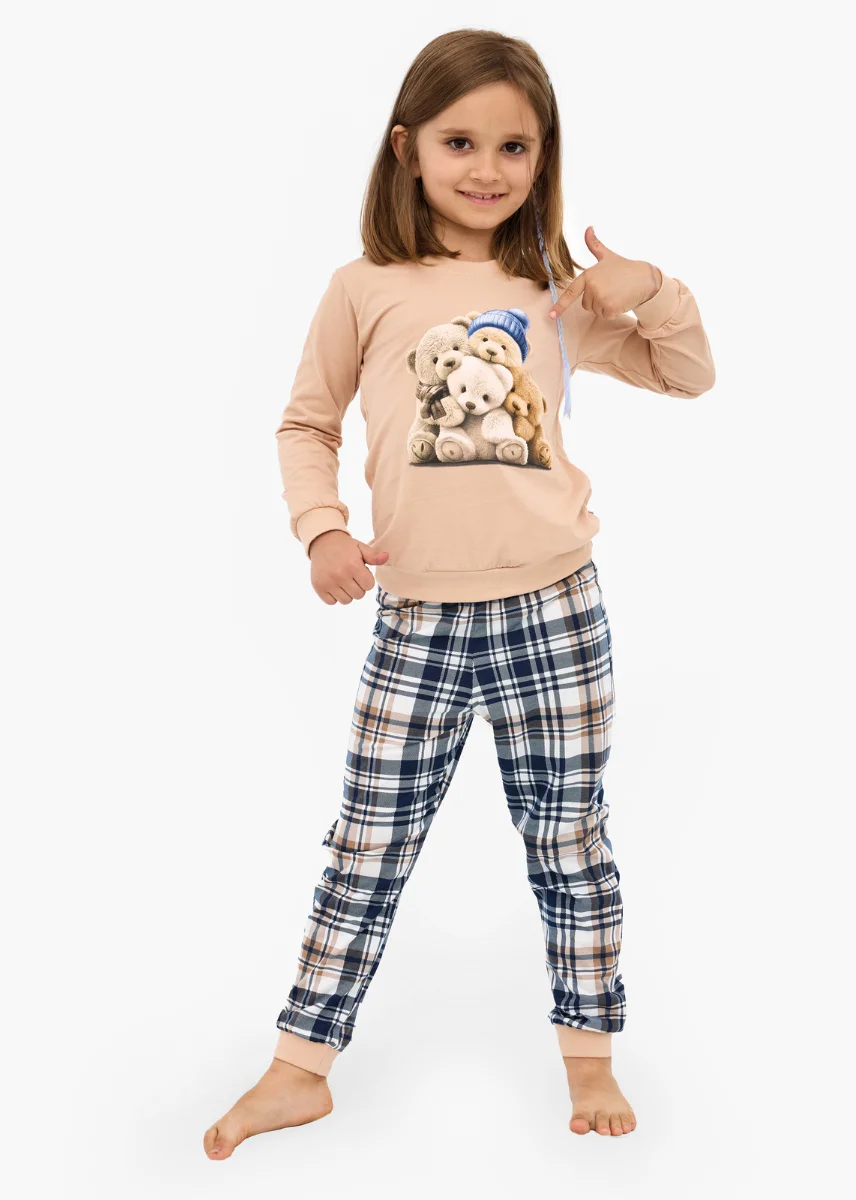 Dívčí pyžamo Cornette Kids Bears 594/187 velikost 122/128