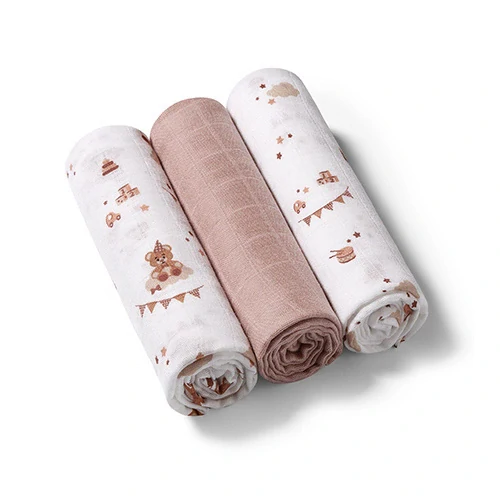 BABYONO Bambusové pleny 3ks 397/15 hnědé