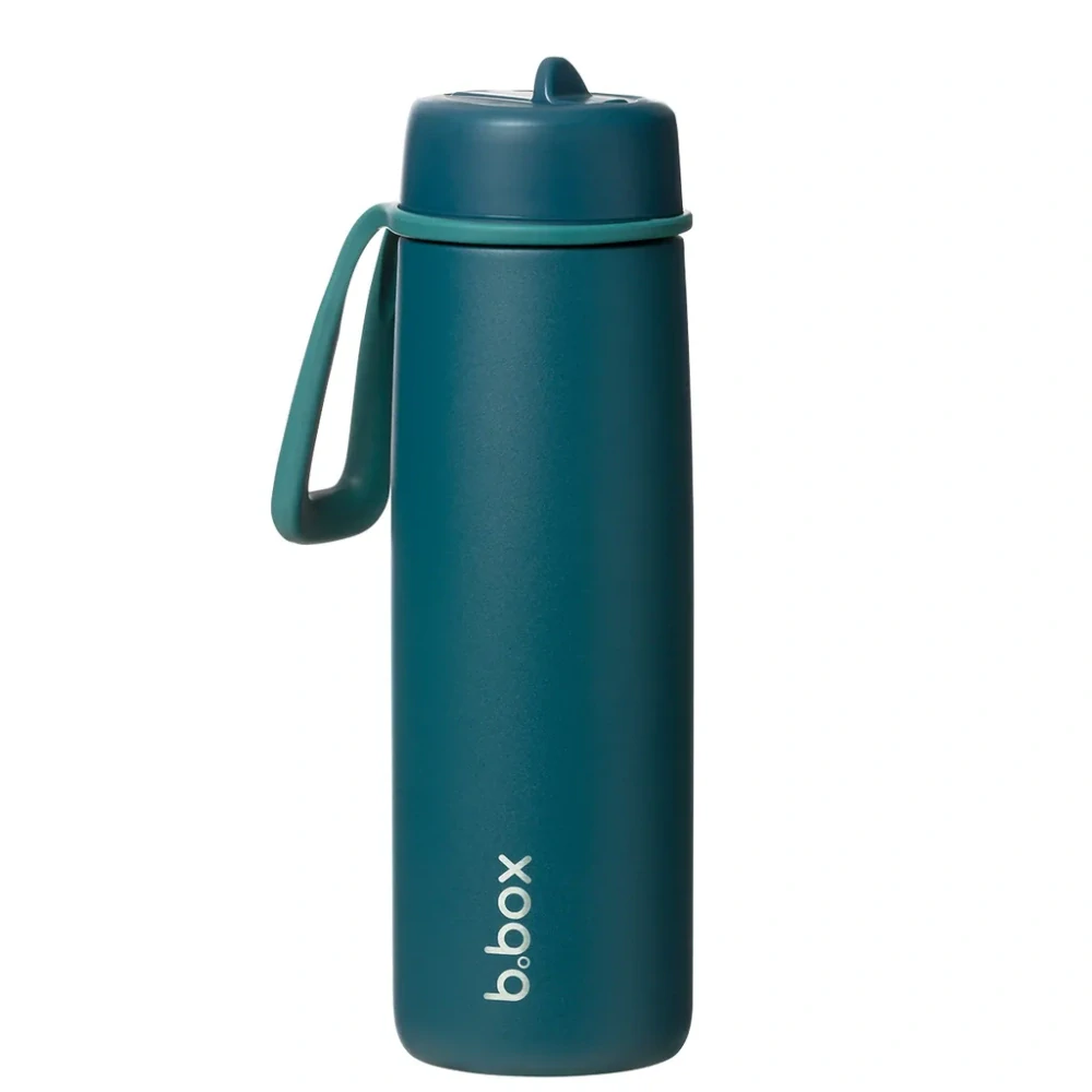 b.box Nerezová termolahev s brčkem 690 ml - Sea Glass