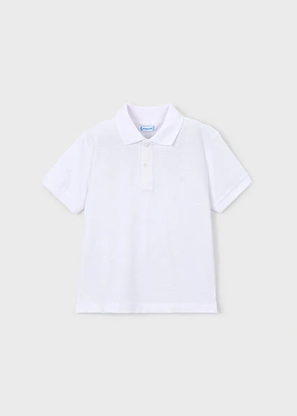 Chlapecké triko polo krátký rukáv Mayoral 150-16 Basic Bílé velikost 110