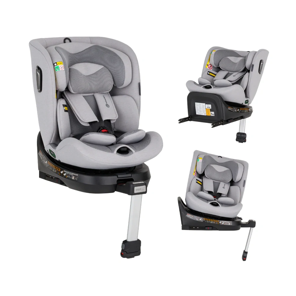 PETITE&MARS Autosedačka Twistguard Pro i-Size gentle Grey Air Air 40-150 cm(0-36 kg)