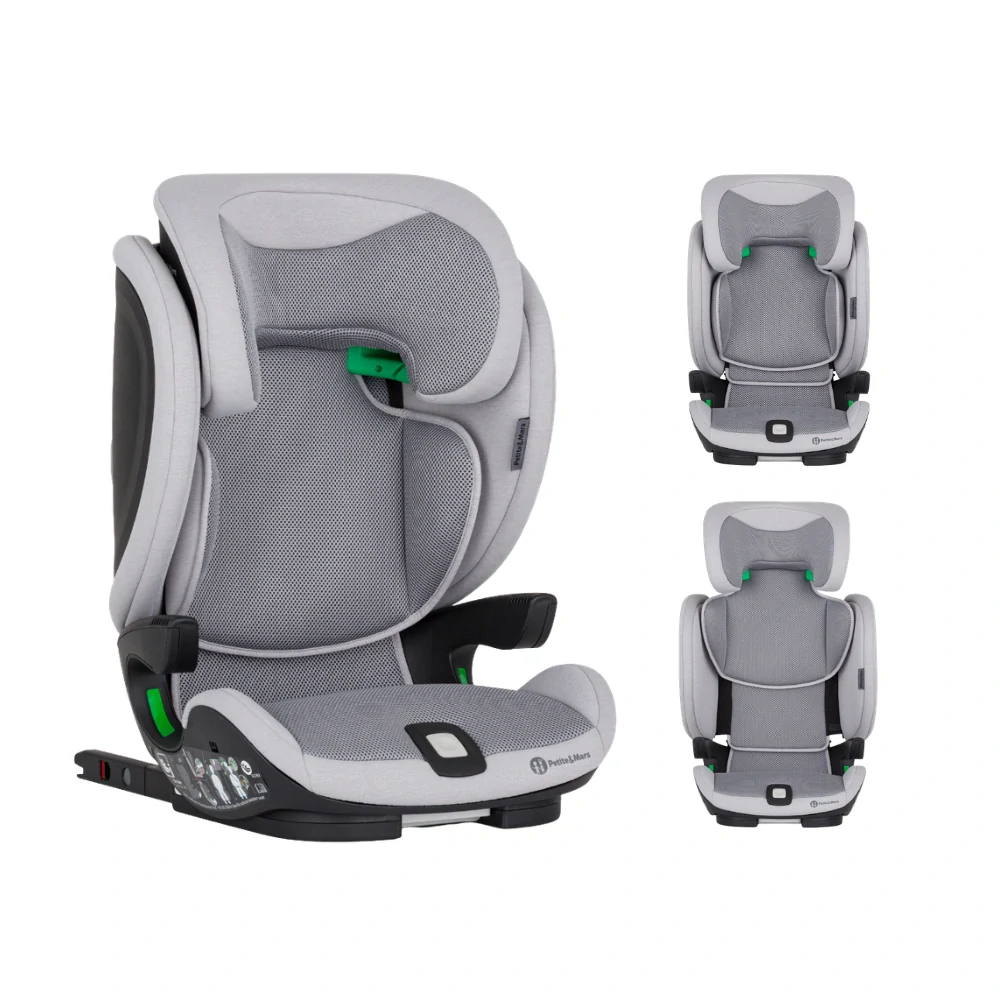 PETITE&MARS Autosedačka Elite Fix Pro i-Size Gentle Grey Air 100-150 cm (15-36 kg)