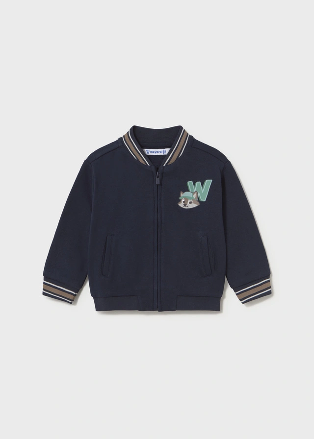 Chlapecká mikina bomber Mayoral 2428-46 Tmavě modrá velikost 104